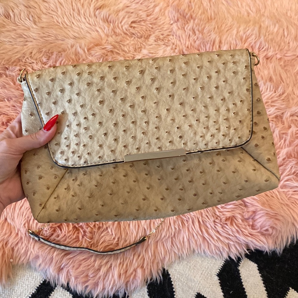 Stylish Beige Women’s Clutch Shoulder Bag